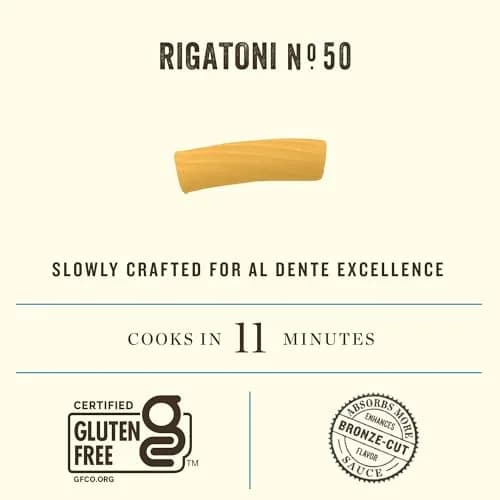 Rummo Gluten Free Rigatoni N.50 | Italian Gluten-Free Pasta from Corn & Rice (12 oz x 12) thumbnail 3