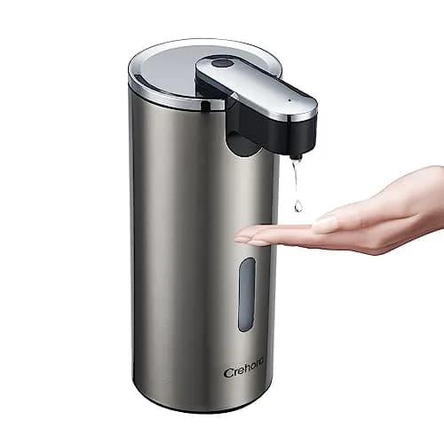 Crehora Automatic Liquid Soap Dispenser Touchless Stainless Steel 340ml (12oz) | Hygienic Hands-Free Dispensing thumbnail 1