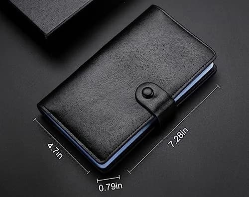JERLA RFID Credit Card Holder Book, Leather Business Card Organizer for Women Men 96 Card Slots (Leather rose pink) thumbnail 5