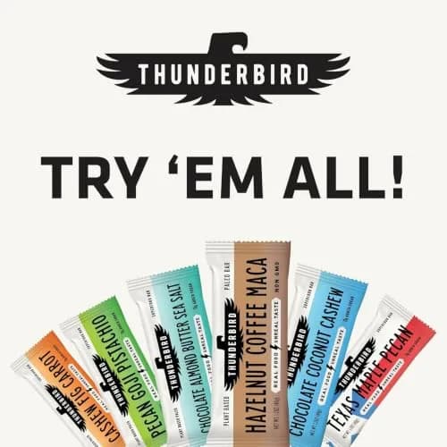 Thunderbird Bars Energy Snack Gluten-Free Protein Vegan Paleo Non-GMO 12x1.7 oz | Real Food Fuel thumbnail 8