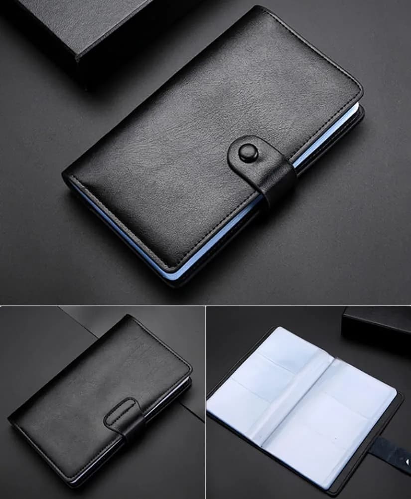 JERLA RFID Credit Card Holder Book - 96 Slots, Leather Coffee Colour - view 4