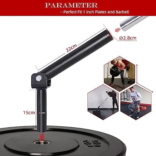 SYL Fitness T Bar Row Landmine Attachment for 1'' Barbell | Durable Steel, Full Range Swivel, Total Body Workout thumbnail 2