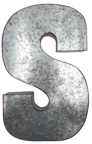 SciencePurchase Metal Letter S Wall Décor 20" | Rustic Farmhouse Style thumbnail 2