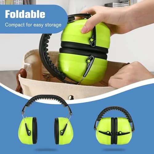 ProCase NRR 32dB Safety Ear Muffs, Foldable Hearing Protection for Adults & Kids | ANSI S3.19 Certified Noise Reduction Earmuffs thumbnail 4