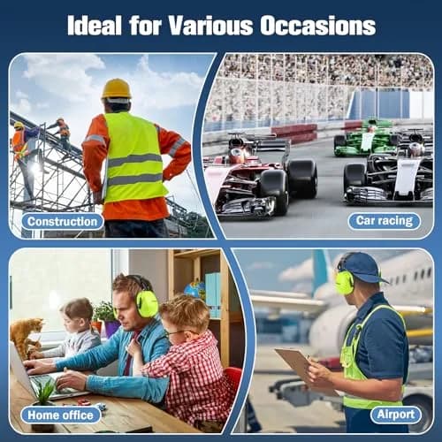 ProCase NRR 32dB Safety Ear Muffs, Foldable Hearing Protection for Adults & Kids | ANSI S3.19 Certified Noise Reduction Earmuffs thumbnail 8