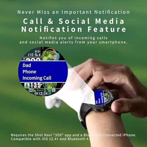 Shot Navi Evolve PRO Touch Golf GPS Watch with 1.4in Touch Panel, Green Heatmap, Auto Measure, 8hr GPS, Waterproof, 60,000 Courses thumbnail 9