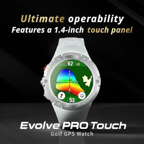 Shot Navi Evolve PRO Touch Golf GPS Watch with 1.4in Touch Panel, Green Heatmap, Auto Measure, 8hr GPS, Waterproof, 60,000 Courses thumbnail 2