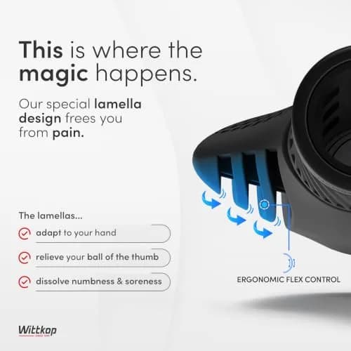 Wittkop Bike Grips with 3-Zone Ergonomic Design | German Engineering for Comfort & Non-Slip Grip thumbnail 4