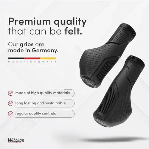 Wittkop Bike Grips with 3-Zone Ergonomic Design | German Engineering for Comfort & Non-Slip Grip thumbnail 5