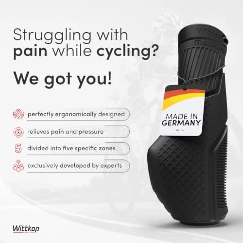 Wittkop Bike Grips with 3-Zone Ergonomic Design | German Engineering for Comfort & Non-Slip Grip thumbnail 2