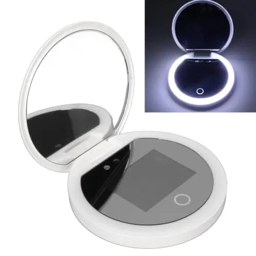 Dpofirs Portable Travel Compact Mirror with Camera & 2X Magnification, 9.7cm (3.5in) Lighted Pocket Mirror | Sunscreen Application Checker thumbnail 5