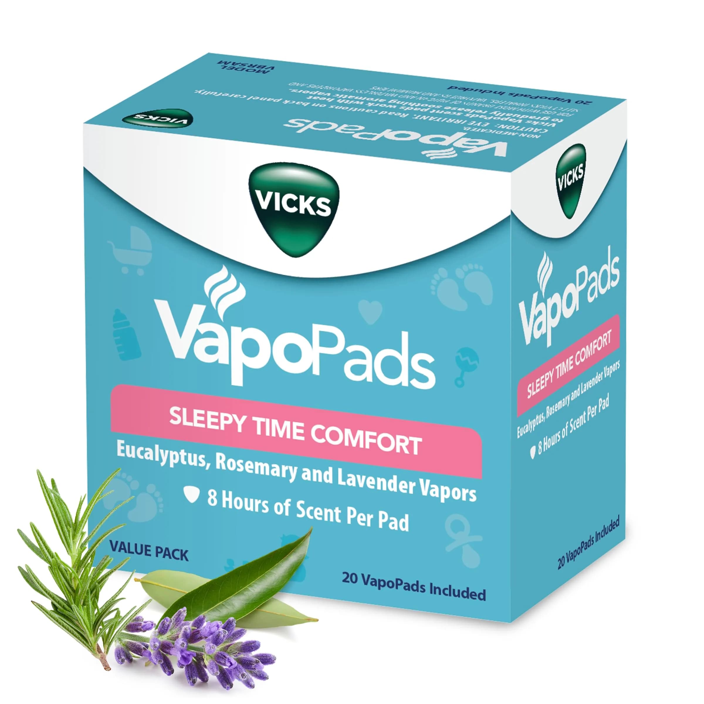 Vicks VapoPads Sleepytime Scent Comfort Pads for Humidifiers & Steam Inhalers - main product image
