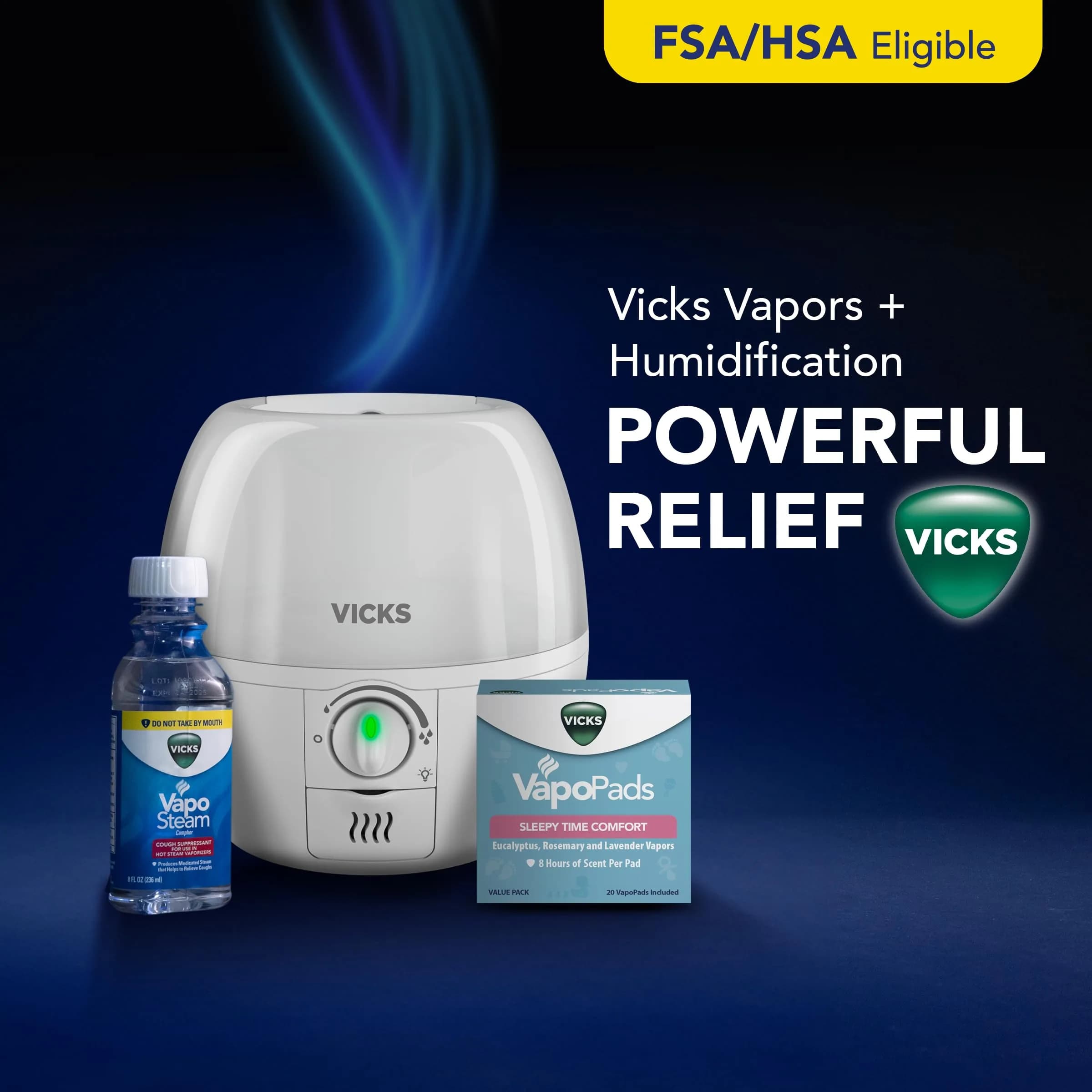 Vicks VapoPads Sleepy Time Comfort 20 Count | Calming Rosemary, Lavender, Eucalyptus Scents for Better Breathing - view 6