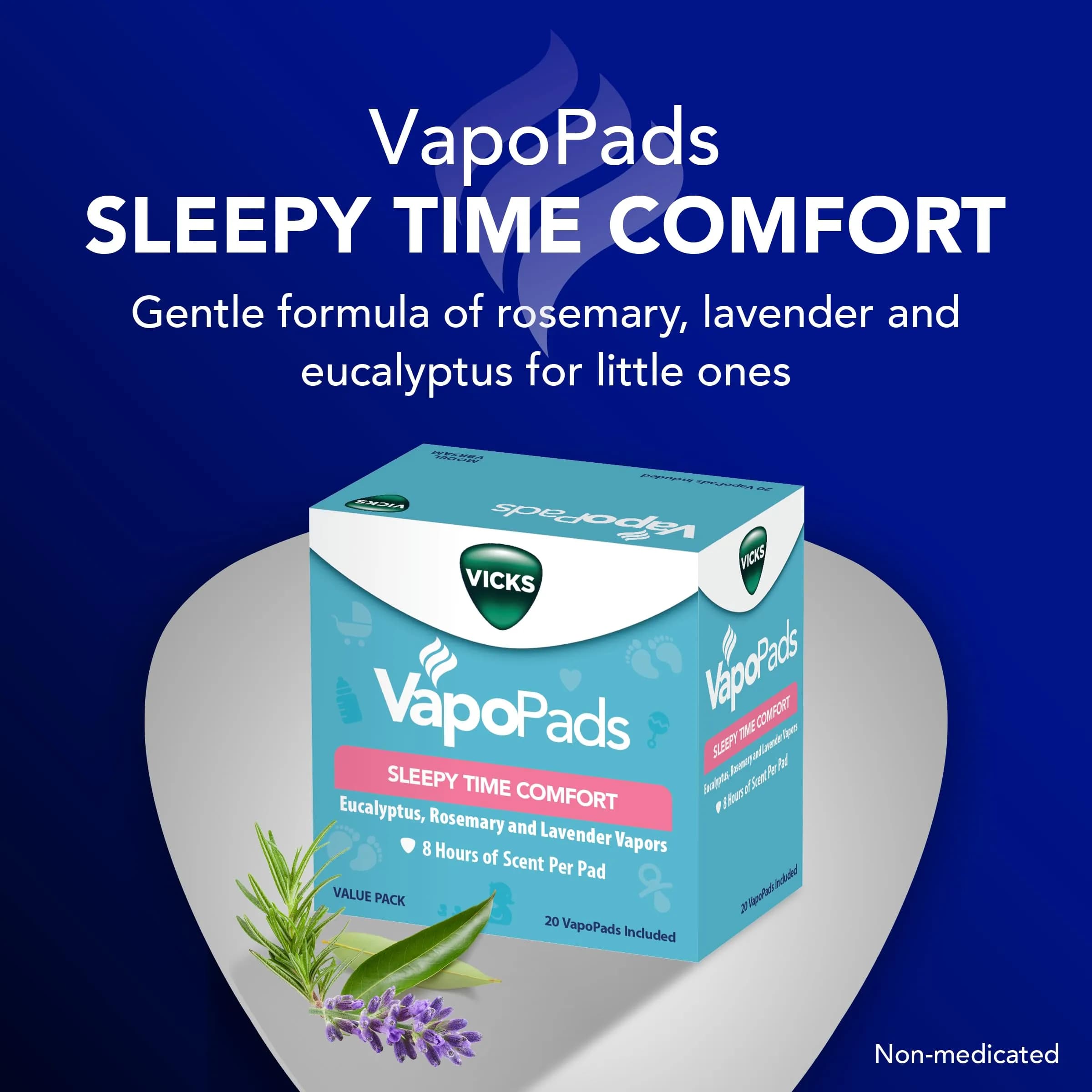 Vicks VapoPads Sleepytime Scent Comfort Pads for Humidifiers & Steam Inhalers - view 2