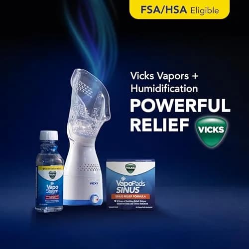 Vicks VapoPads Plus Sinus Relief Formula 20 Count (0.08 lb) | Non-Medicated Congestion Relief thumbnail 6