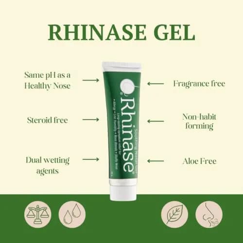 Rhinase Saline Nasal Gel 3 Pack | Nasal Dryness & Nosebleed Prevention (70-120 chars) thumbnail 3