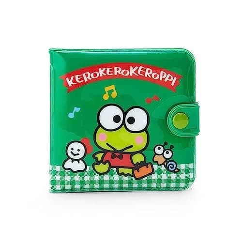 SANRIO Kerokeroppi Vinyl Wallet Green | Cute Anime PVC Wallet for Women thumbnail 1