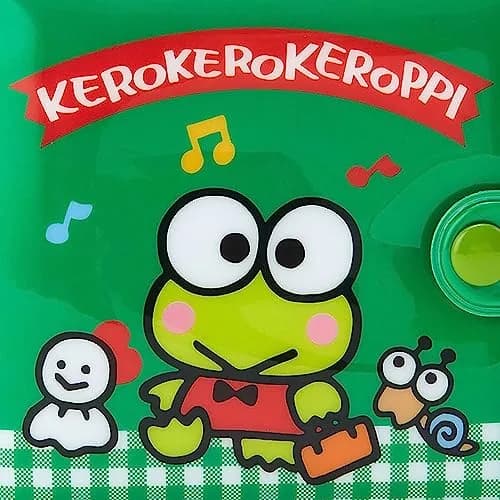 SANRIO Kerokeroppi Vinyl Wallet Green | Cute Anime PVC Wallet for Women thumbnail 4