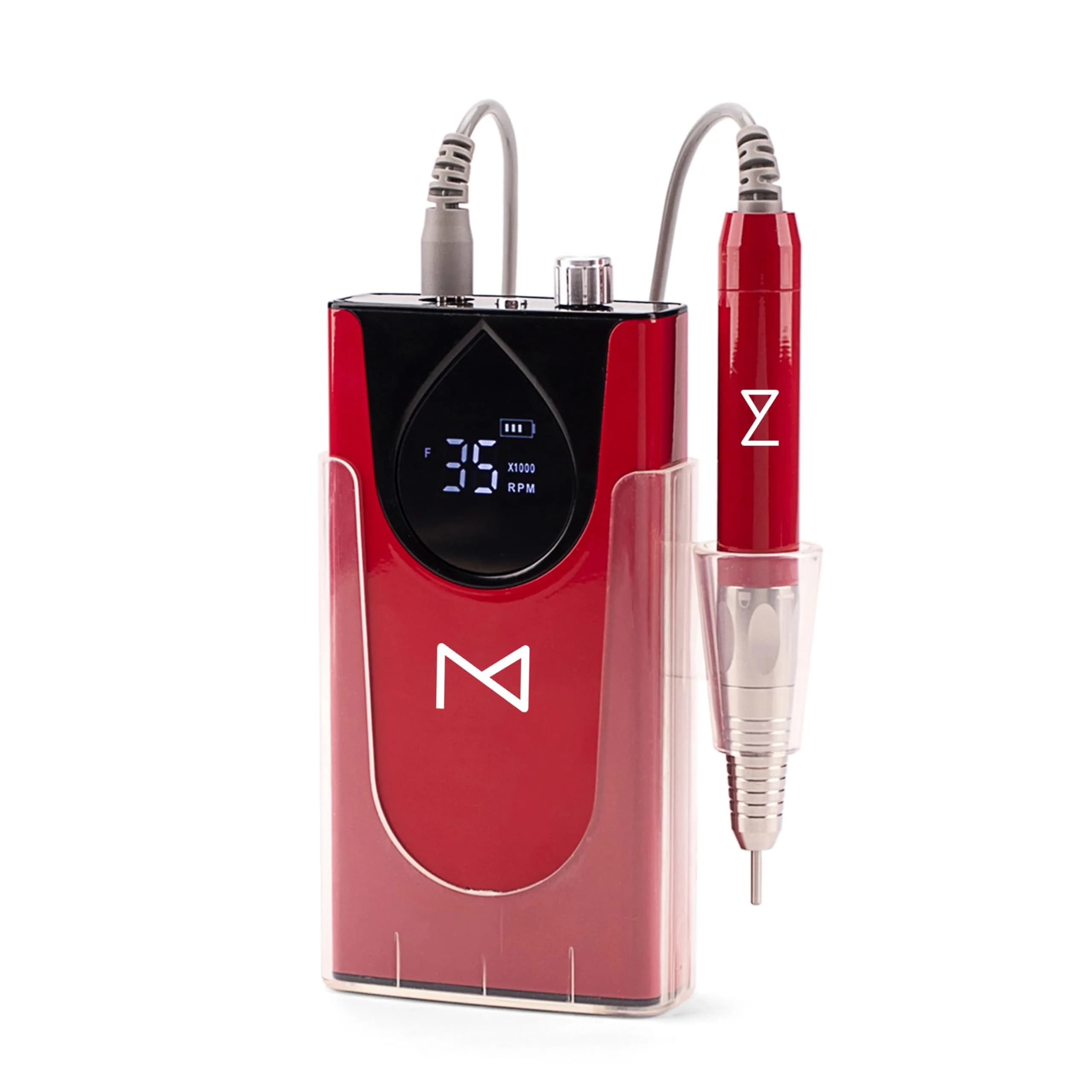 M Brushless Motor Nail Drill Handpiece - 35K RPM | Mermaid Model | Standard Red Finish | Compatible with M System - view 2