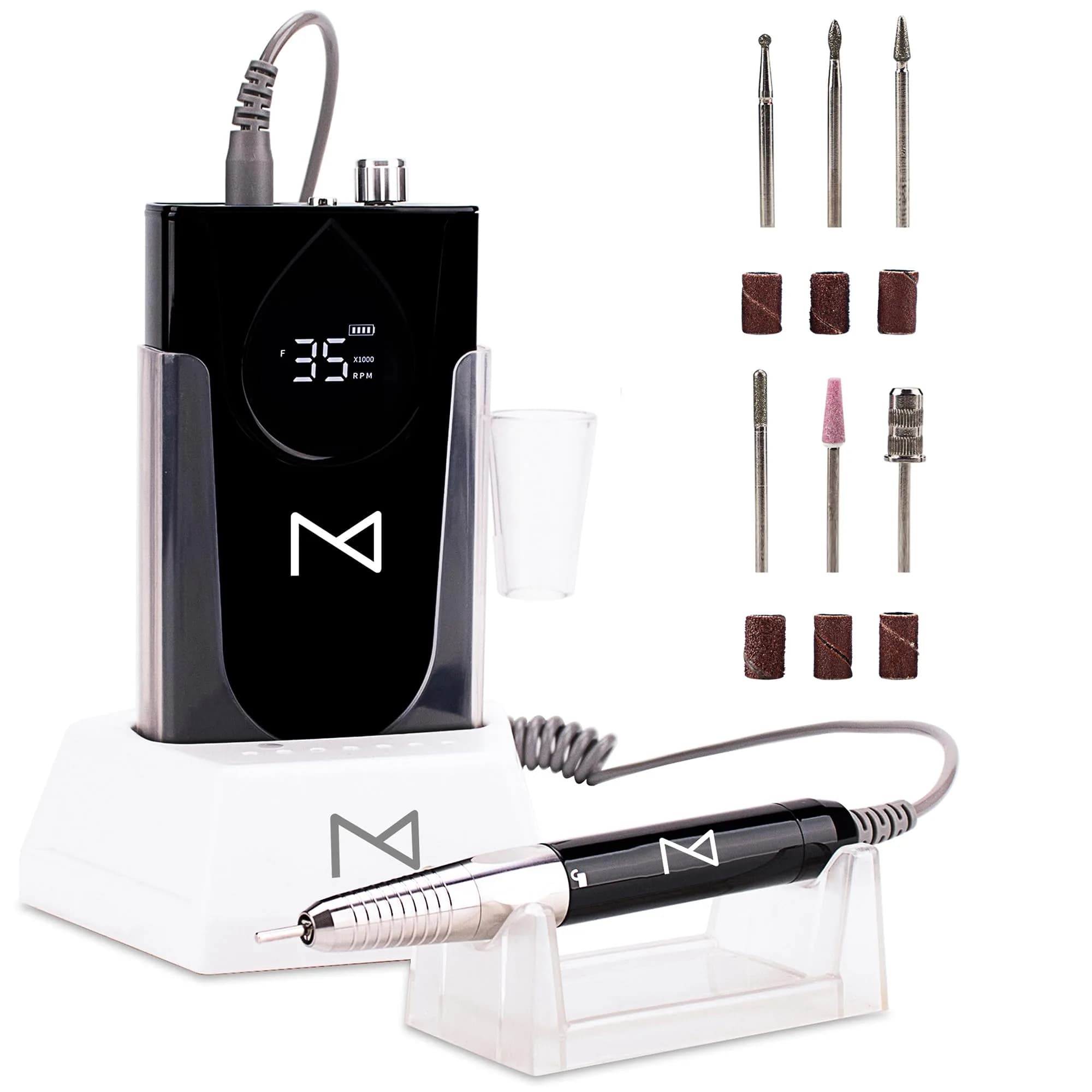 M Brushless Motor Nail Drill Handpiece - 35K RPM, Standard Black, Mermaid Model - Compatible with M System - main product image