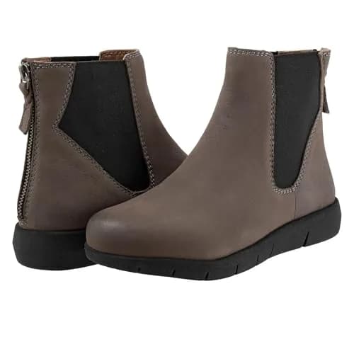 SoftWalk Albany Grey Women's Boots 9.5 X-Wide | Comfortable Leather Ankle Boot thumbnail 1