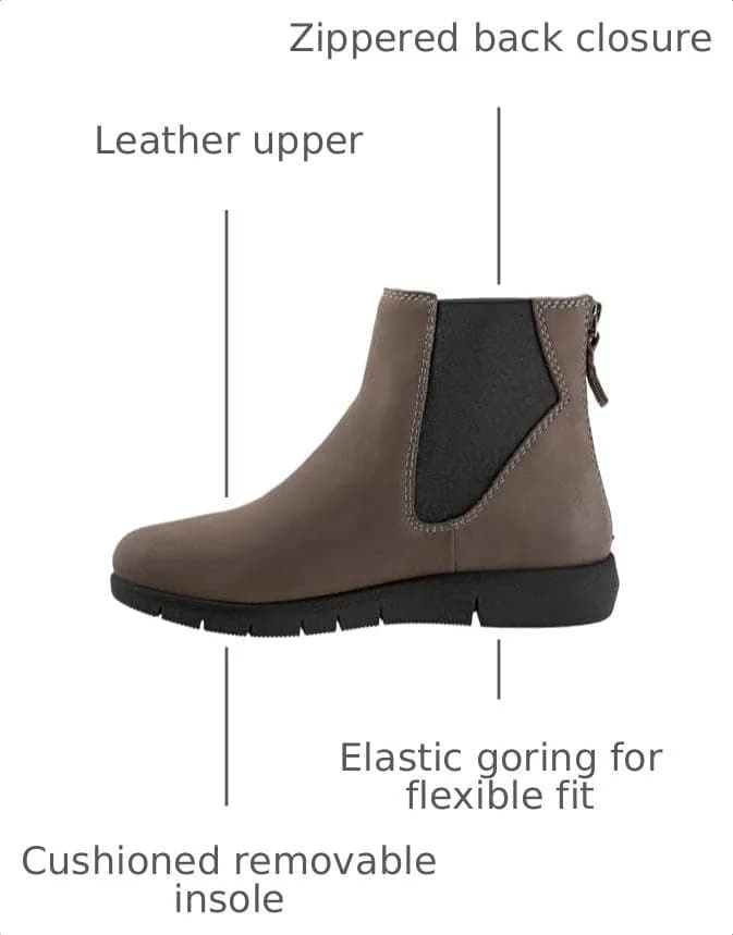 SoftWalk Albany Grey Women's Boots 9.5 X-Wide | Comfortable Leather Ankle Boot thumbnail 3