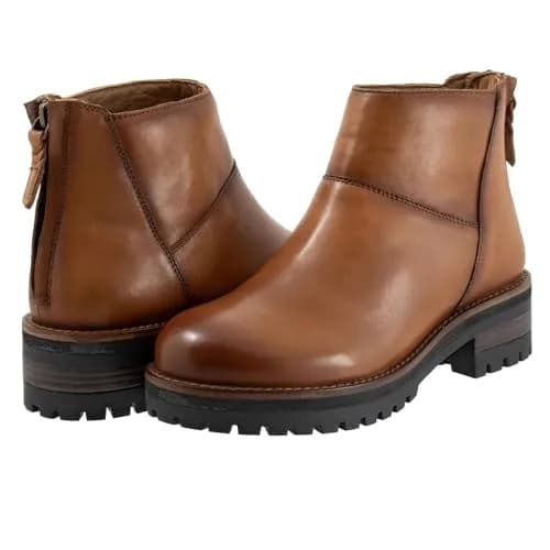SoftWalk Elmhurst Leather Boot 9.5 Narrow | Ankle-High, Block Heel, Casual Fit thumbnail 1