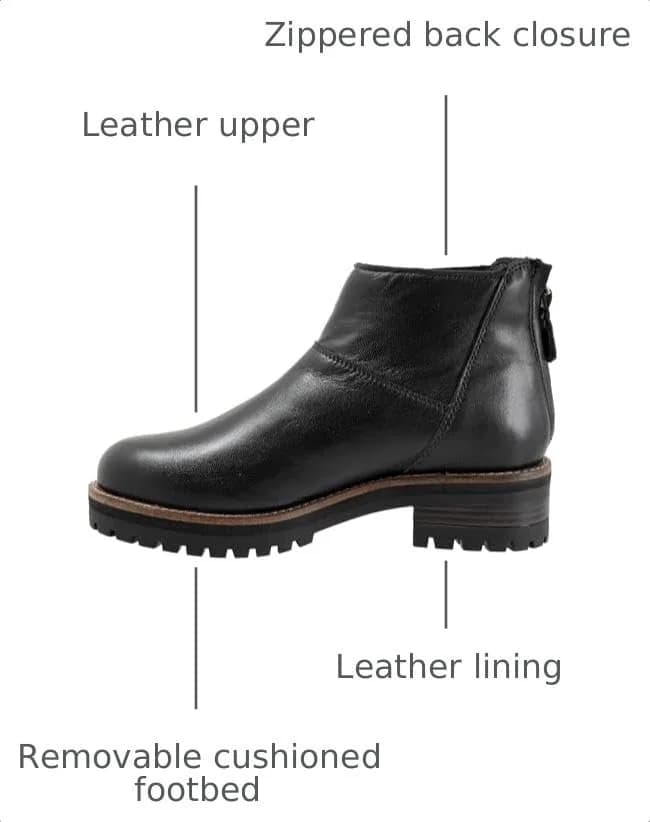 SoftWalk Elmhurst Women's Boot 9.5M | Leather Ankle Boot with Block Heel thumbnail 3