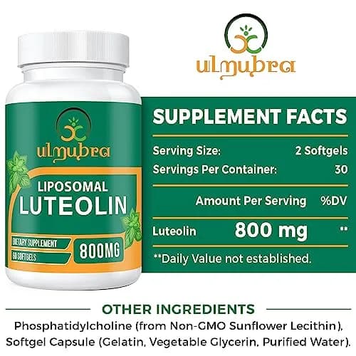 Ulmubra Liposomal Luteolin 800MG | Premium Antioxidant for Brain & Well-Being thumbnail 5