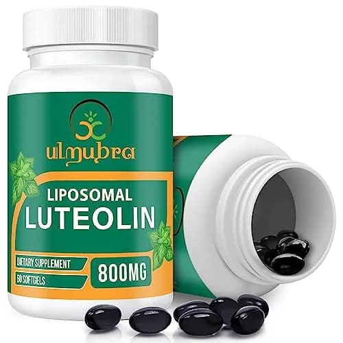 Ulmubra 800 MG Liposomal Luteolin Supplement | Maximum Absorption & Antioxidant Support for Brain & Well-Being, 60 Softgels thumbnail 1