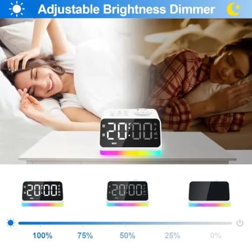 JALL Digital Alarm Clock with FM Radio, Night Light & Dual Alarm | Easy for Seniors & Kids thumbnail 2