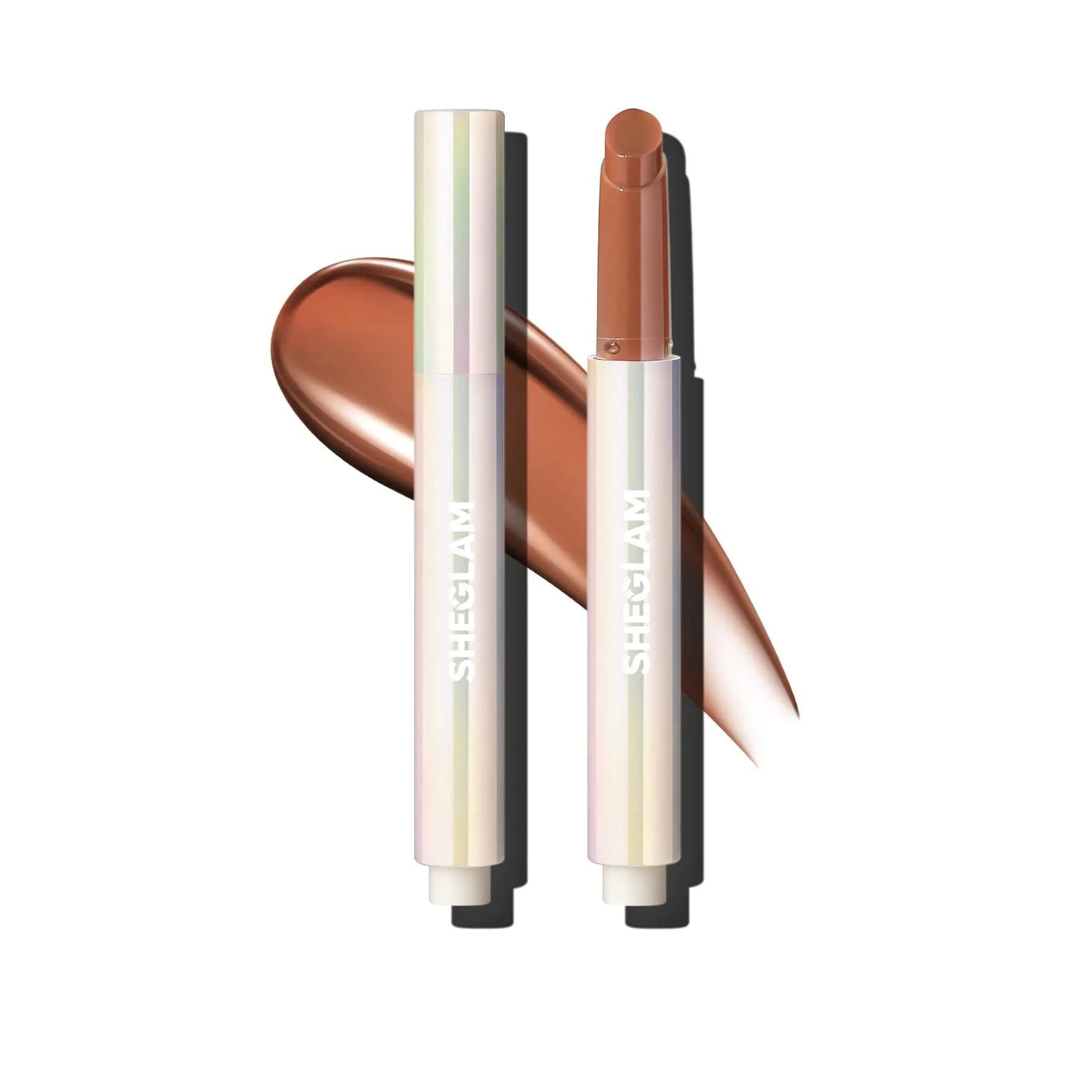 SHEGLAM PoutPerfect Moisturizing Solid Lip Gloss Stick with Coconut Oil, Walk on the Beach | High Shine, Non-Sticky, Plumping Effect — Mahogany Magic / 0.07 Fl Oz
