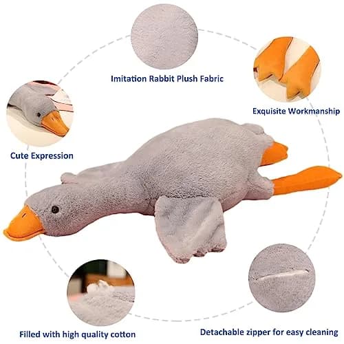 Doireum Swan Stuffed Animal 74.8" | Plush Bed Pillow & Decor for Kids & Adults thumbnail 2