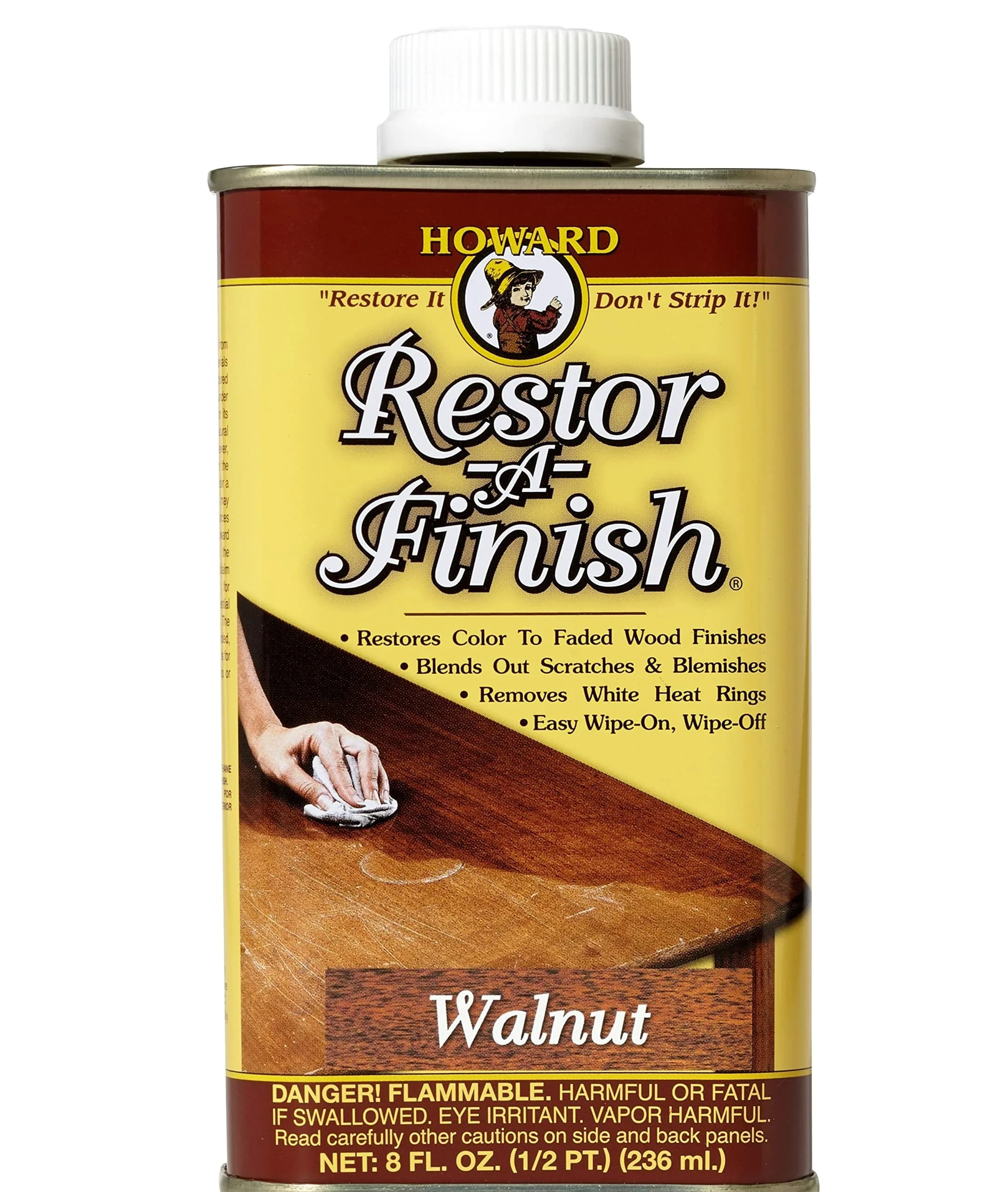 Homax #0000 Super Fine Steel Wool Pads (12-Count) | Restor-A-Finish Walnut Finish Restorer (8oz) - view 5