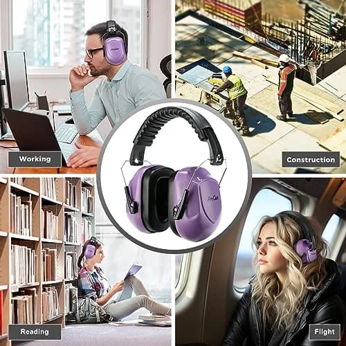 ProCase Hearing Protection Earmuffs NRR 28dB, Noise Cancelling Headphones | ANSI S3.19 Certified, Foldable Design thumbnail 4