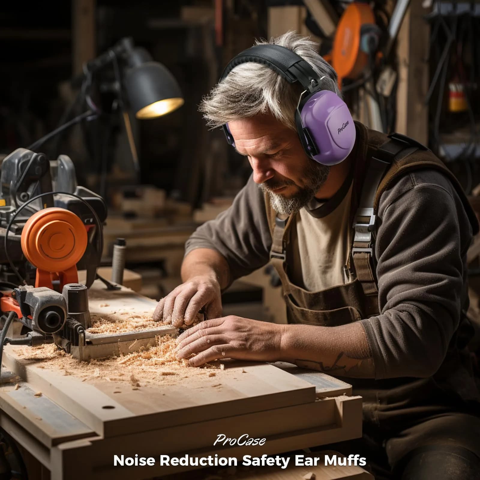 ProCase Hearing Protection Earmuffs NRR 28dB, Noise Cancelling Headphones | ANSI S3.19 Certified, Foldable Design - view 7
