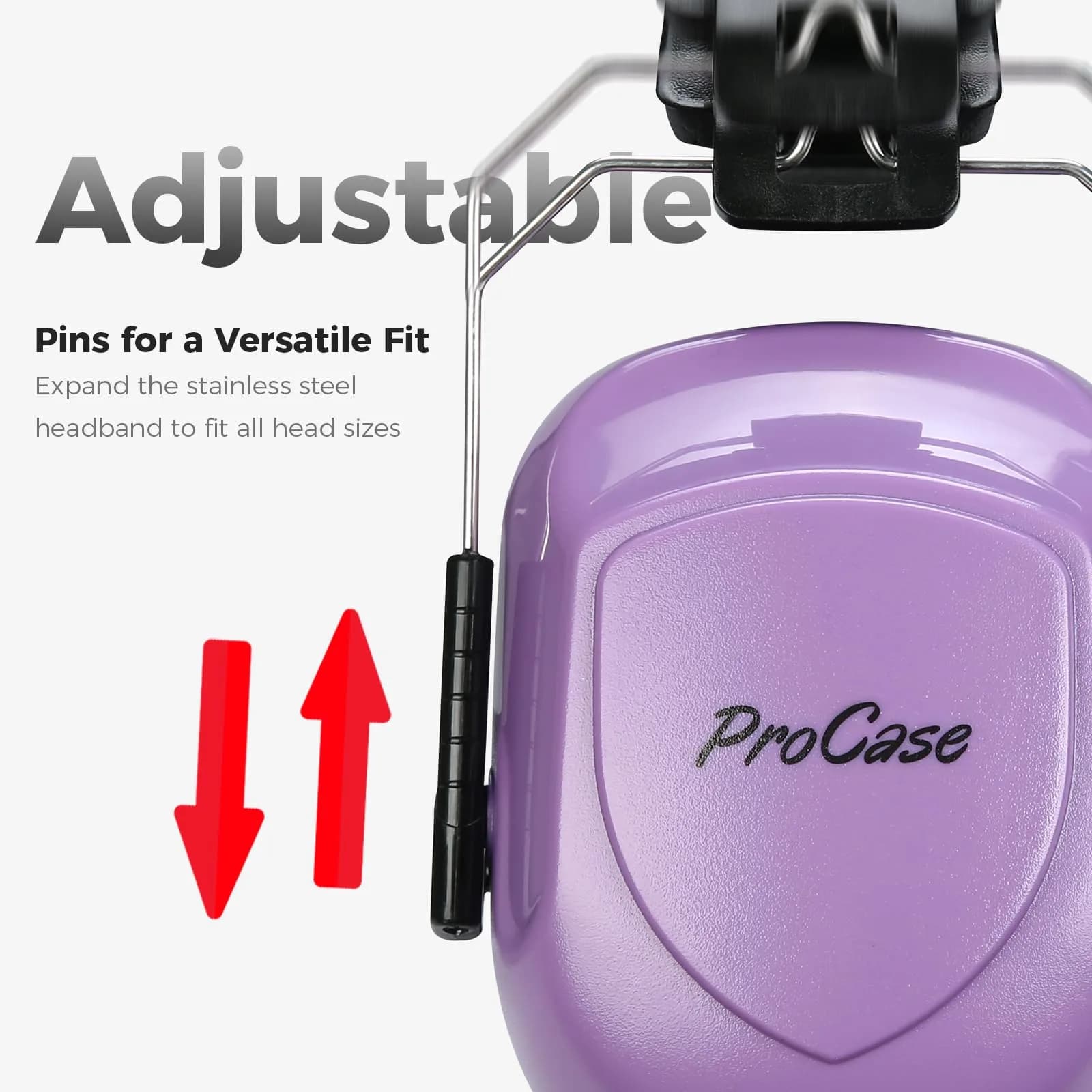 ProCase Hearing Protection Earmuffs NRR 28dB, Noise Cancelling Headphones | ANSI S3.19 Certified, Foldable Design - view 2