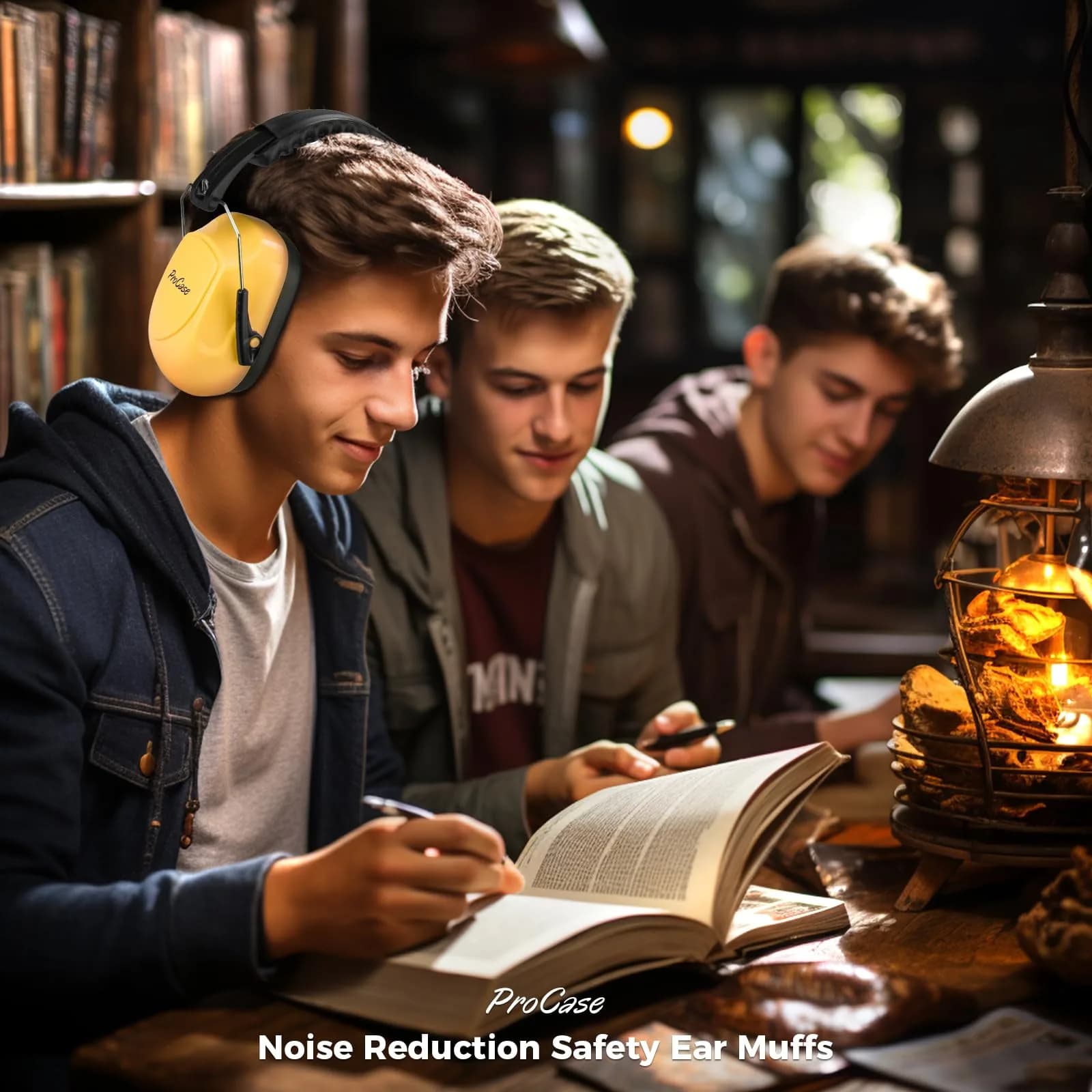 ProCase NRR 28dB Passive Noise Reduction Earmuffs | ANSI S3.19 Certified, Adjustable & Foldable for Adults & Teens - view 5