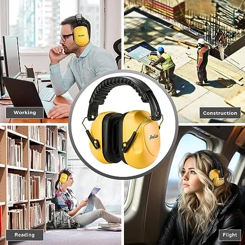 ProCase NRR 28dB Passive Noise Reduction Earmuffs | ANSI S3.19 Certified, Adjustable & Foldable for Adults & Teens thumbnail 6