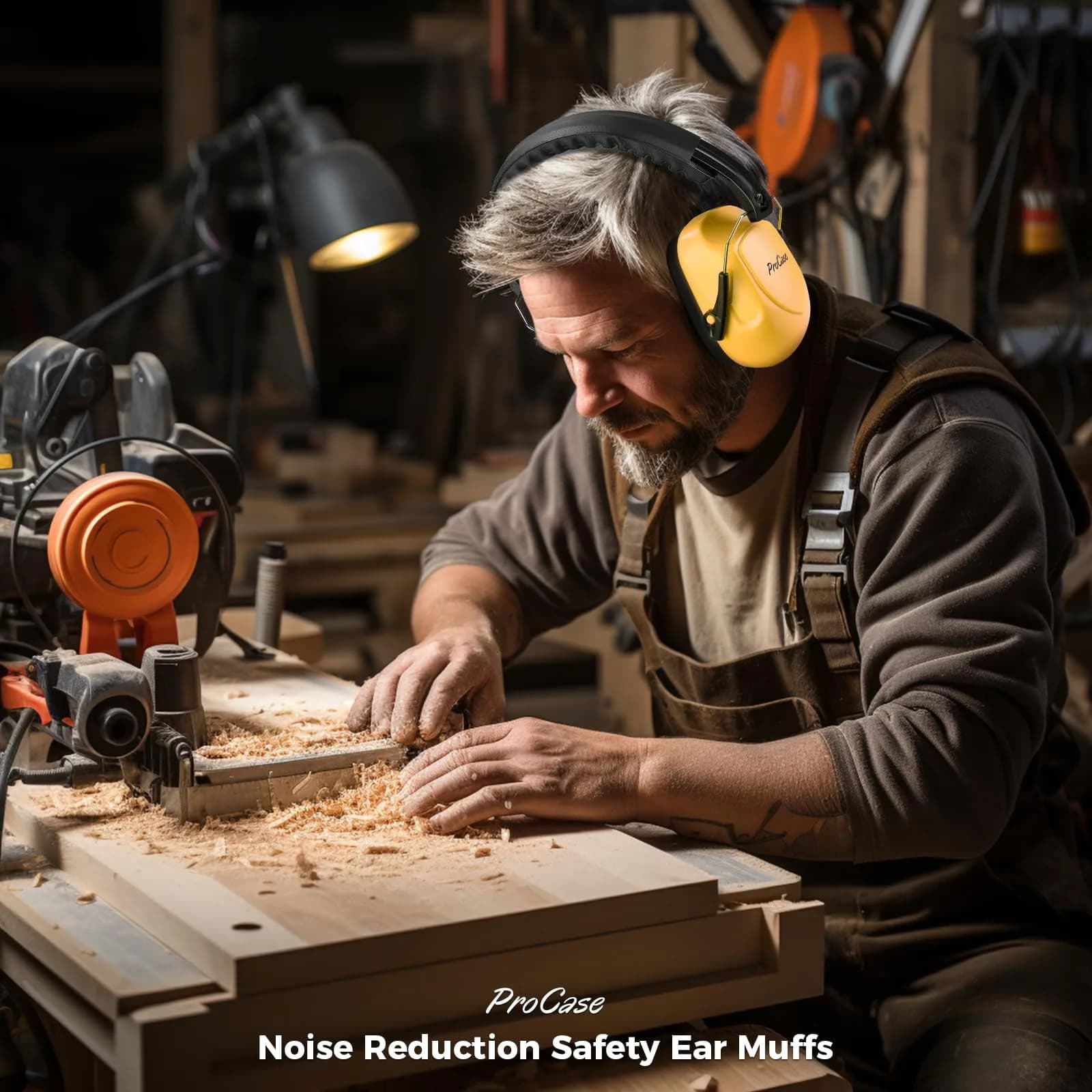 ProCase NRR 28dB Passive Noise Reduction Earmuffs | ANSI S3.19 Certified, Adjustable & Foldable for Adults & Teens - view 7