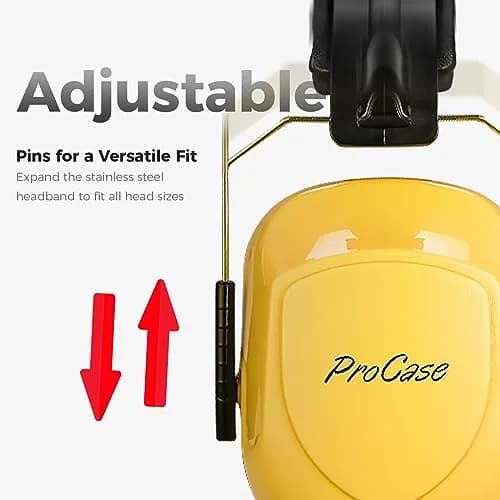 ProCase NRR 28dB Passive Noise Reduction Earmuffs | ANSI S3.19 Certified, Adjustable & Foldable for Adults & Teens thumbnail 2