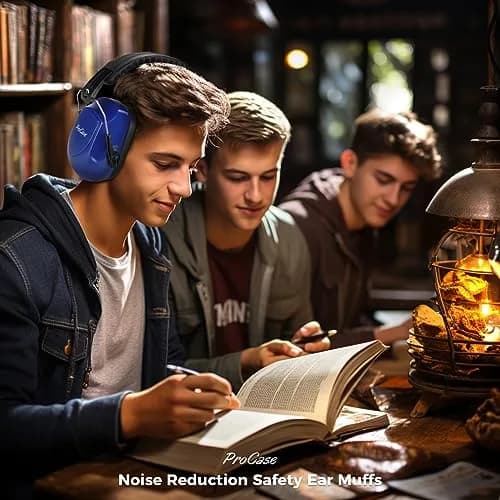 ProCase NRR 28dB Passive Noise Reduction Earmuffs | ANSI S3.19 Certified, 28dB Attenuation, Navy thumbnail 5
