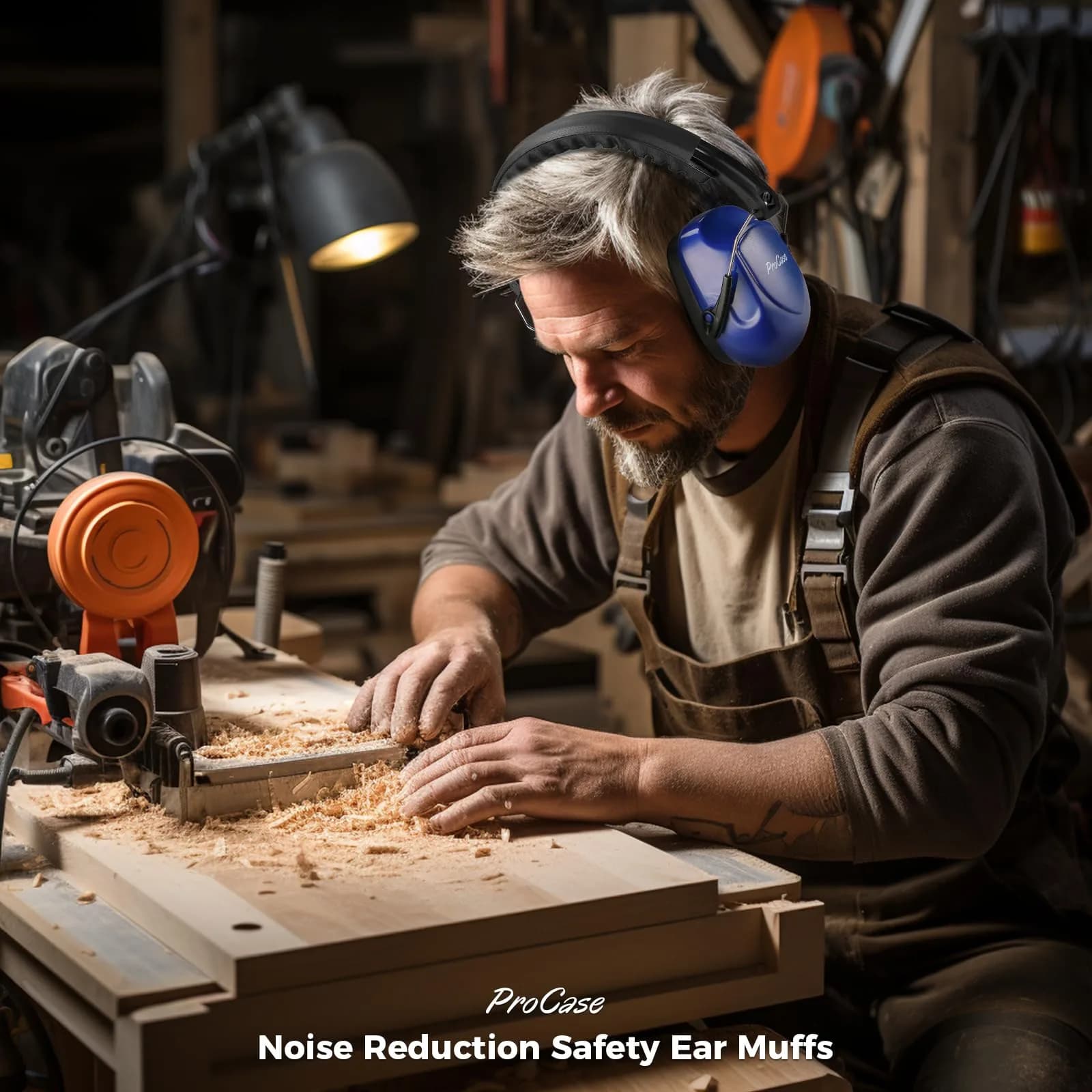 ProCase NRR 28dB Passive Noise Reduction Earmuffs | ANSI S3.19 Certified, 28dB Attenuation, Navy - view 8