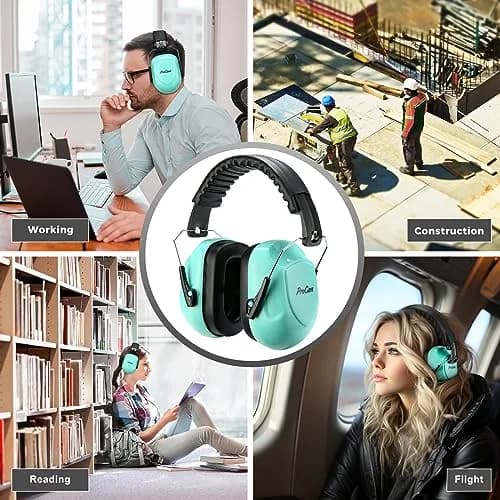 ProCase Hearing Protection Ear Muffs NRR 28dB, Noise Cancelling Headphones | ANSI S3.19 Certified for Shooting, Construction, Study thumbnail 6