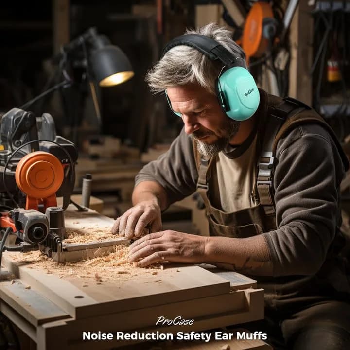 ProCase Hearing Protection Ear Muffs NRR 28dB, Noise Cancelling Headphones | ANSI S3.19 Certified for Shooting, Construction, Study thumbnail 7