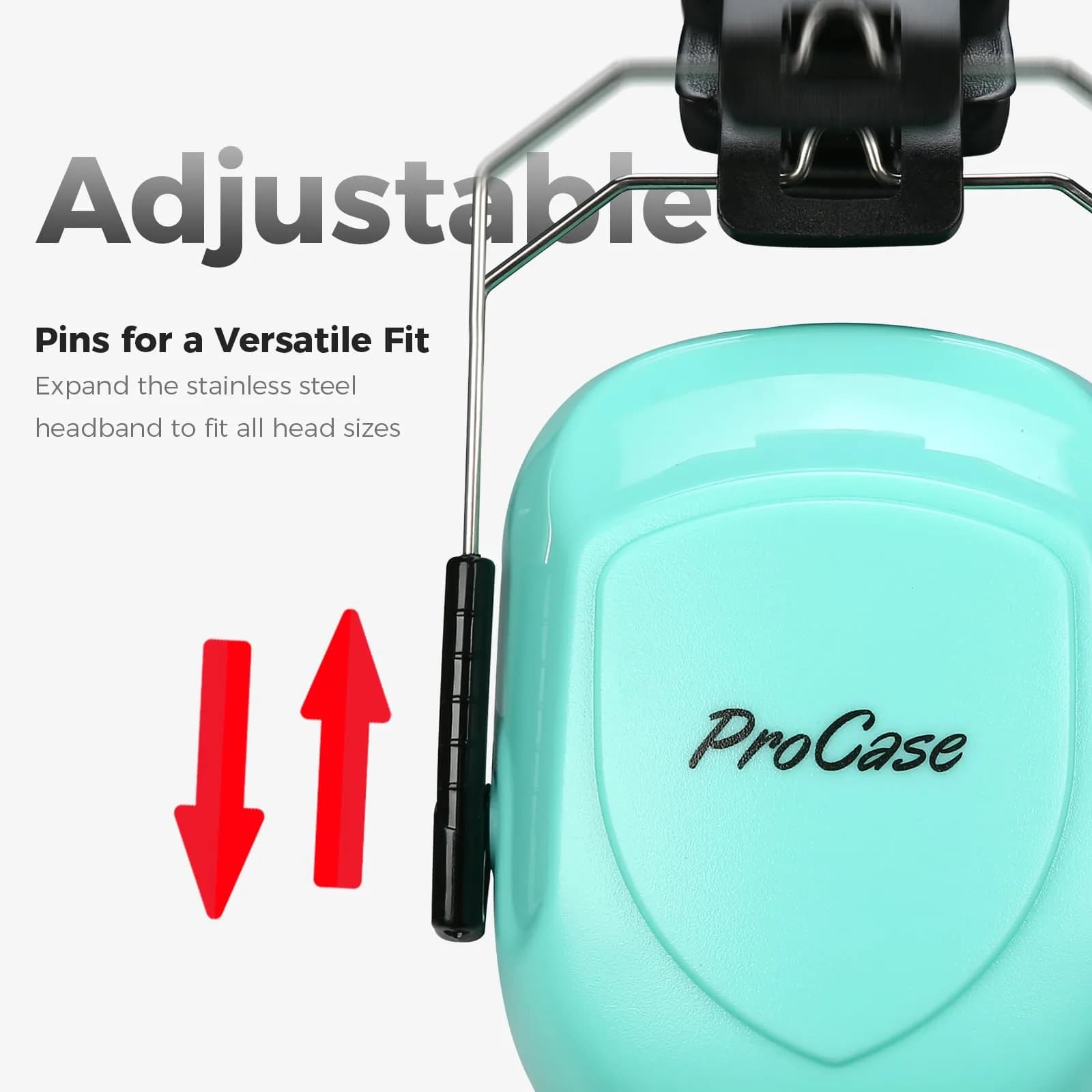 ProCase Hearing Protection Ear Muffs NRR 28dB, Noise Cancelling Headphones | ANSI S3.19 Certified for Shooting, Construction, Study - view 2