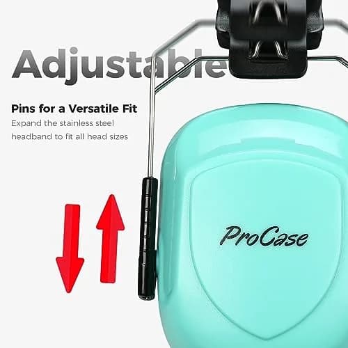 ProCase Hearing Protection Ear Muffs NRR 28dB, Noise Cancelling Headphones | ANSI S3.19 Certified for Shooting, Construction, Study thumbnail 2