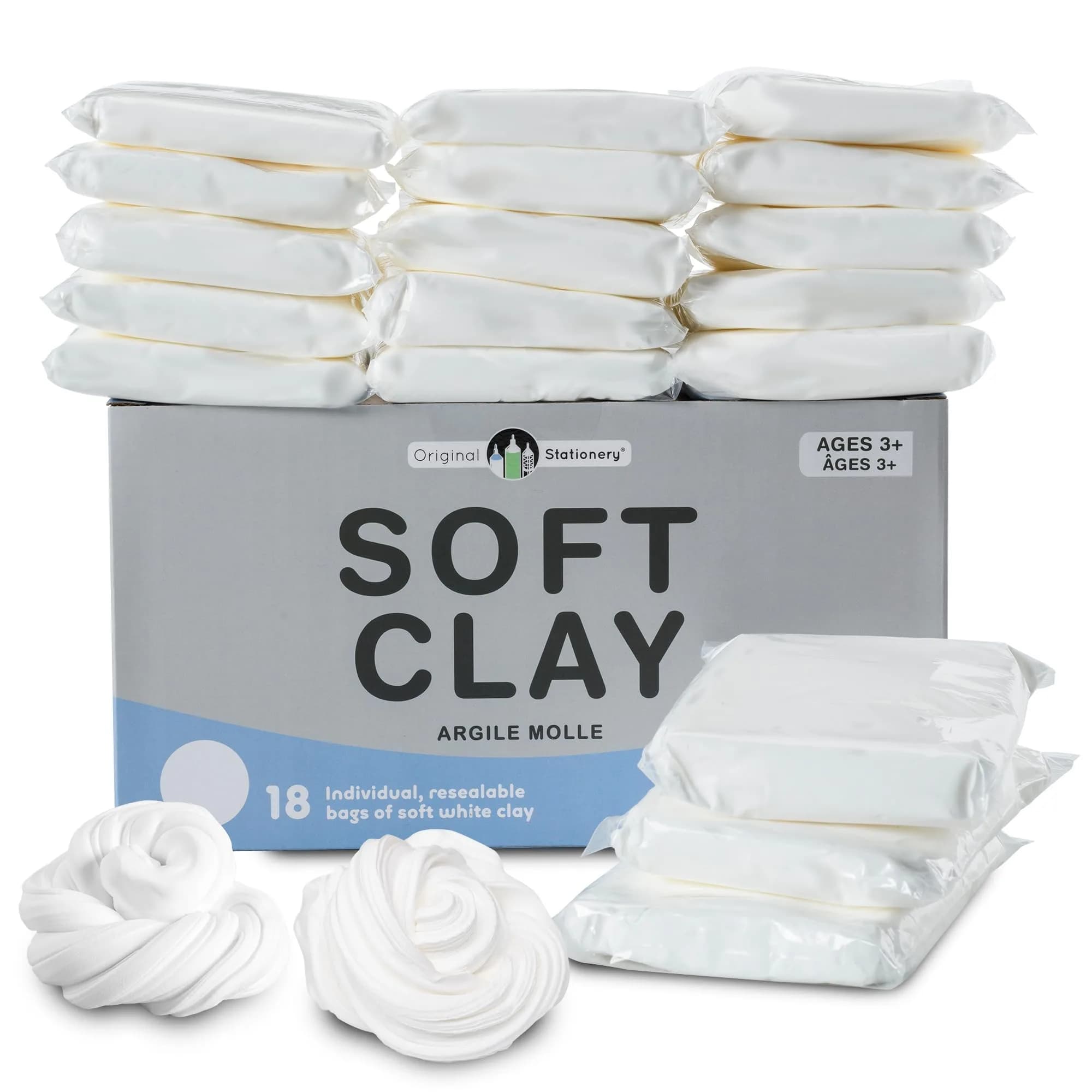 Original Stationery Soft Clay for Slime Making 600g (1.3 Lbs) | Non-Toxic Sculpting Material for Kids - main product image