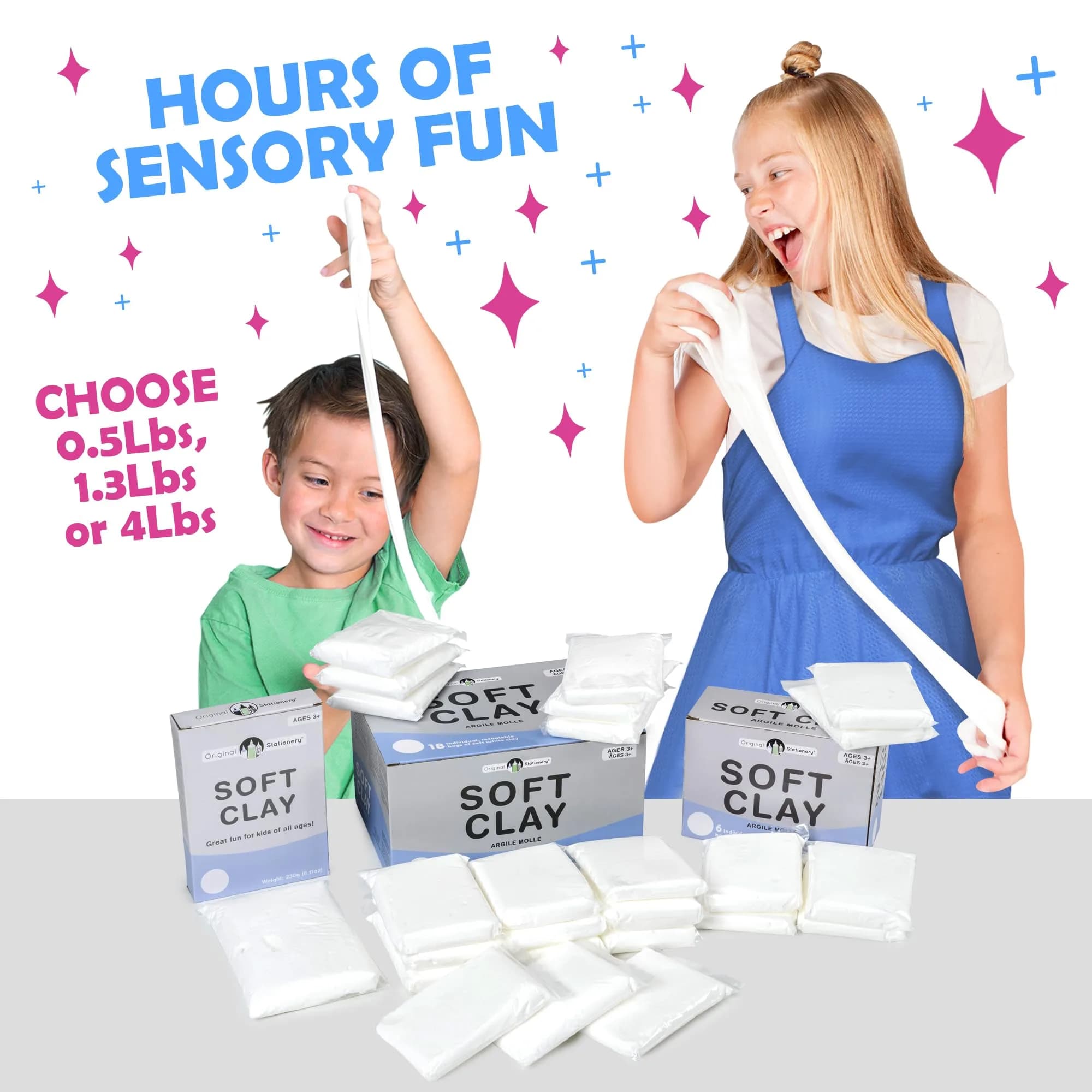 Original Stationery Soft Clay for Slime Making 600g (1.3 Lbs) | Non-Toxic Sculpting Material for Kids - view 6