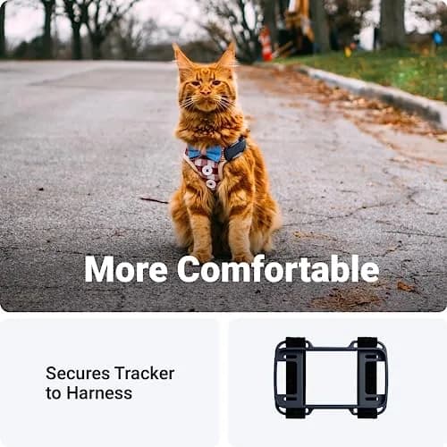 Tractive GPS Cat Mini Tracker Harness Attachment | Velcro Straps for Secure Cat Walks thumbnail 6